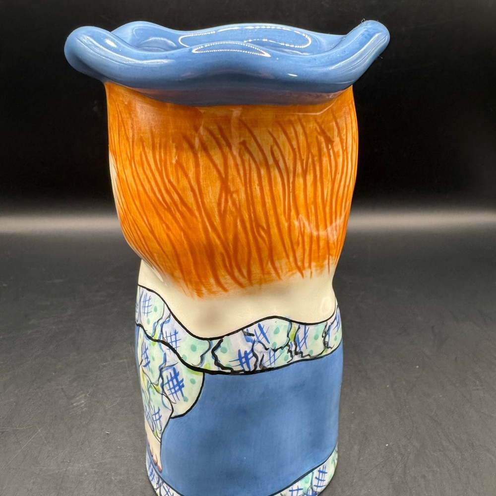 Susan Paley Vase by Ganz Bella Casa "Meg” Ceramic Lady Vase 5.5" Tall - Picture 6 of 10
